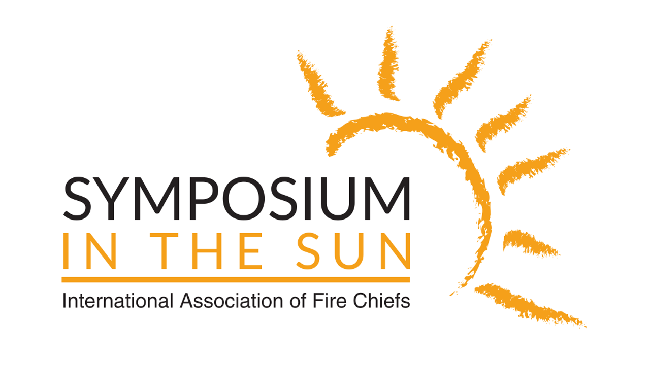 Symposium in the Sun logo, IAFC Volunteer and Combination Officers Section
